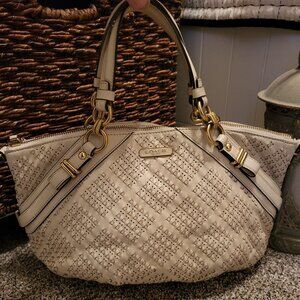 Coach Madison Sophia Satchel Bag in Perforated White/Bone Leather